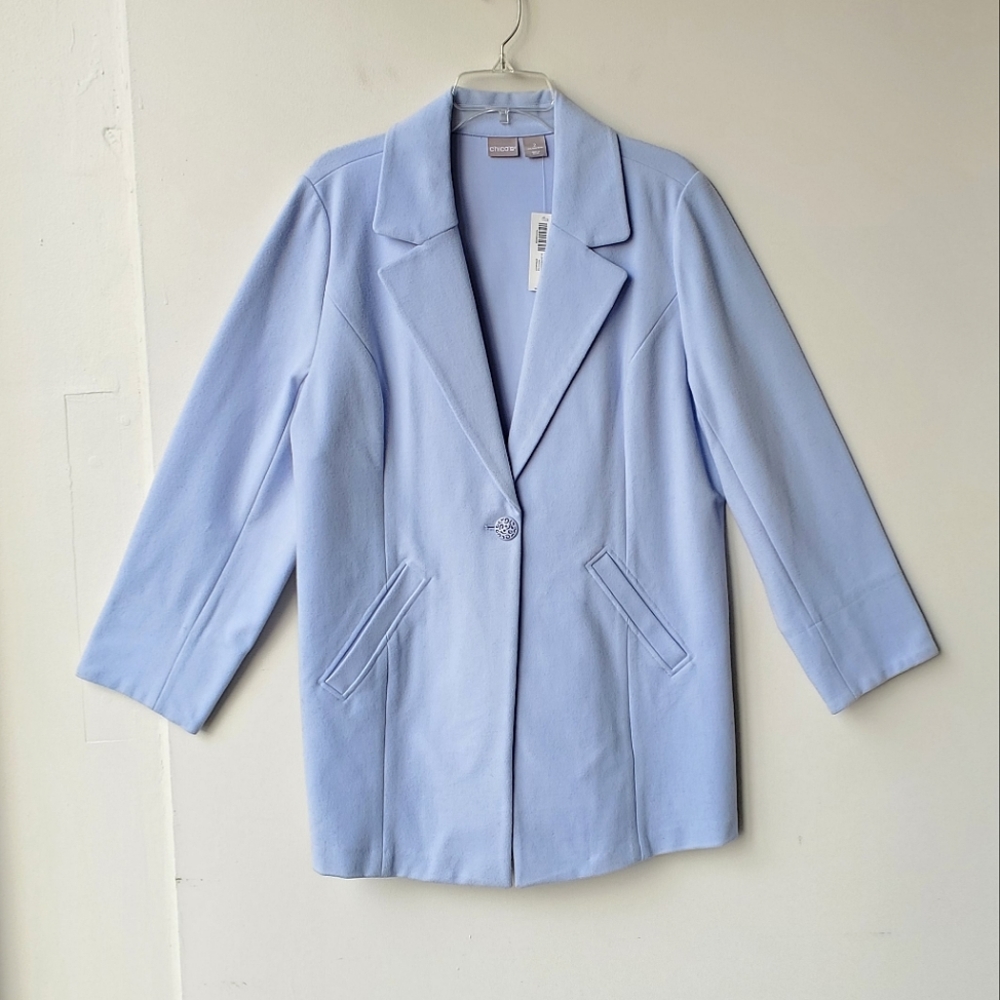 NWT Chico's Knit Plush Jacket Size 2
